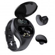 Smart wearable headset 2 in 1 sports watch With earphones.